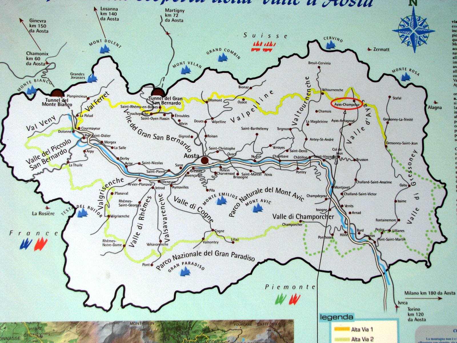 Valle d'Aosta map